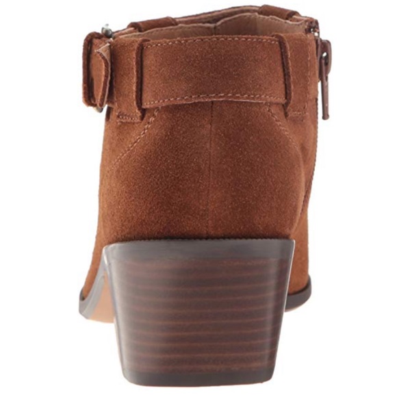 Texas Cognac Distressed Leather Belted Ankle Boots - Picture 5 of 7